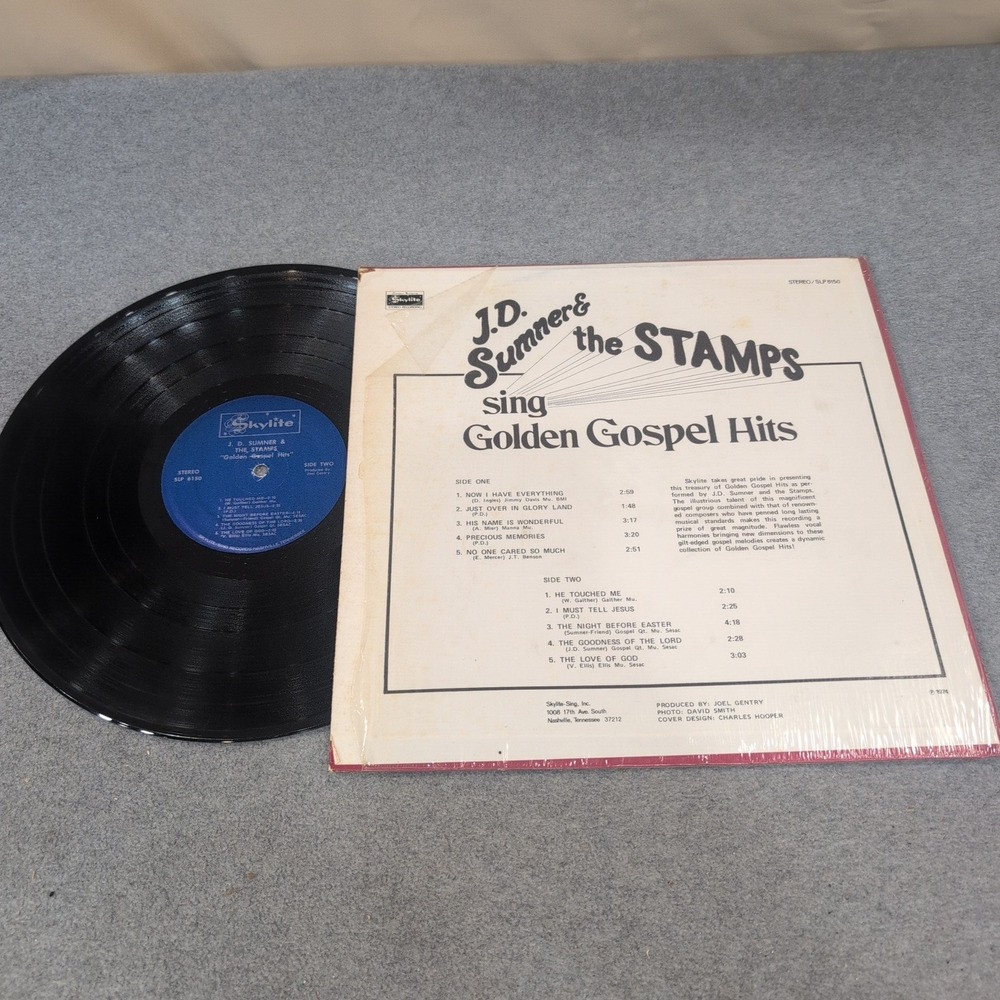 J.D. Sumner and the Stamps Sing Golden Gospel Hits Vinyl LP Skylite SLP 6150 - Picture 2 of 2